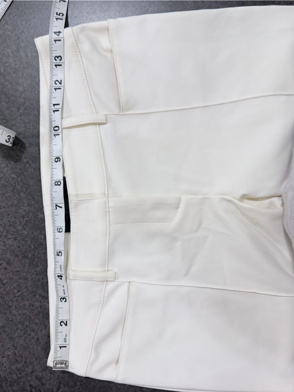 ST. JOHN Jennifer Ankle Pant Cream White Cropped Size 2 - Picture 12 of 13